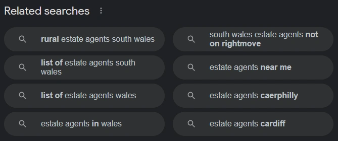 Related searches for the term 