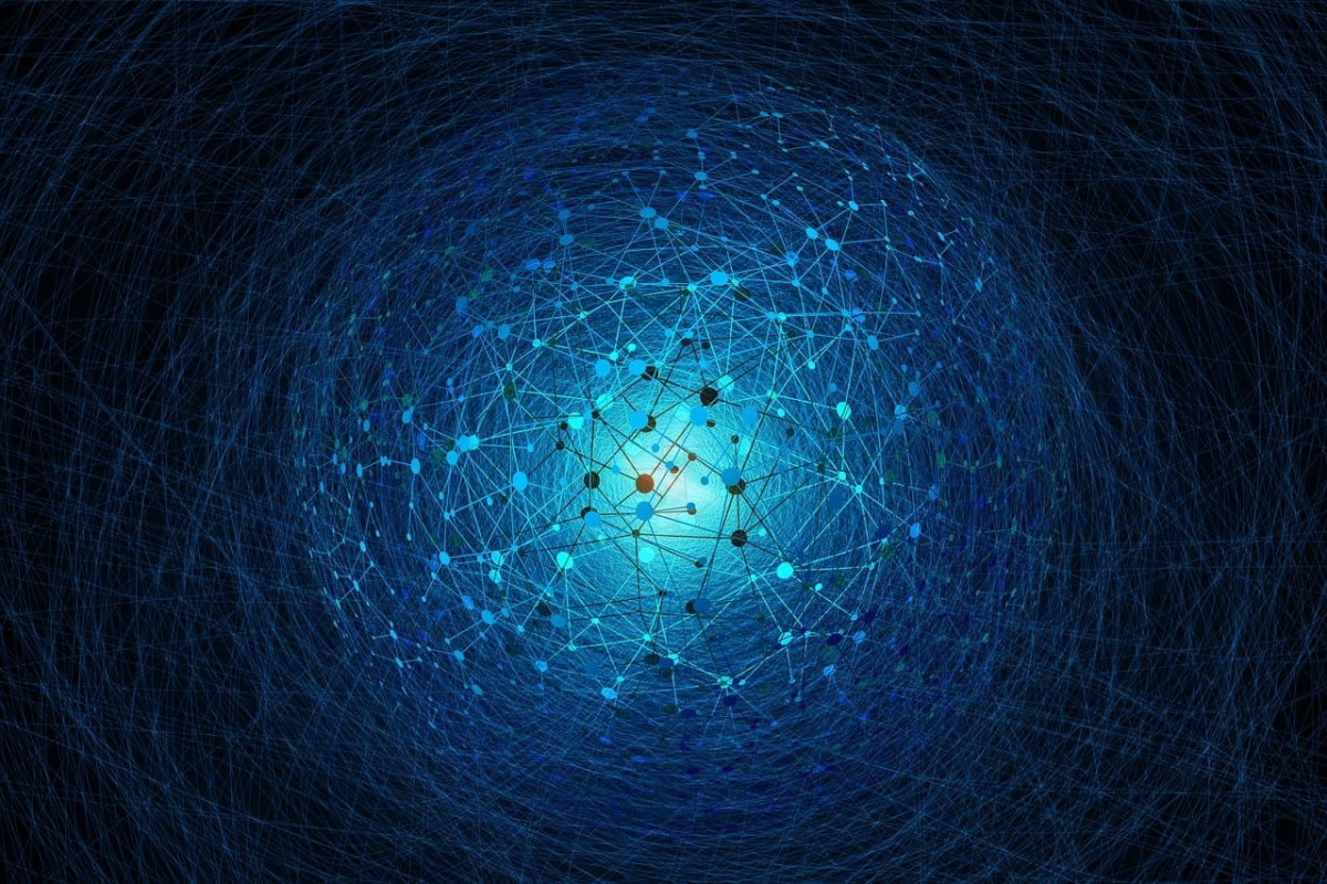 Scattered dots being connected by straight lines