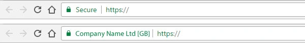 Web address bar showing a secure site